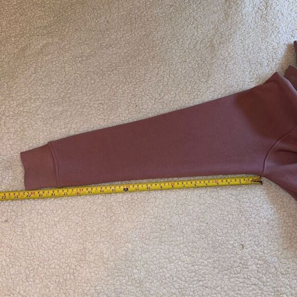 Athleta Women’s Turtleneck Mauve Pink Zipper Detail Sweatshirt Size Medium - Picture 12 of 13